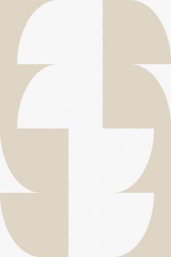 Formes géométriques modernes abstraites et minimalistes en beige et blanc 12