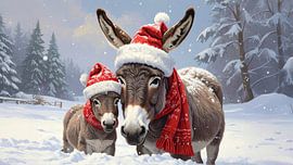Donkeys at Christmas... by Ans Bastiaanssen