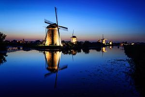 Molens van Kinderdijk tijdens het Blauwe Uur van iPics Photography