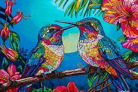 Two Souls, One Moment by Happy Paintings / Renata Rolefes Art