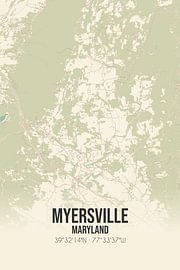 Vintage map of Myersville (Maryland), USA. by Prints of Place