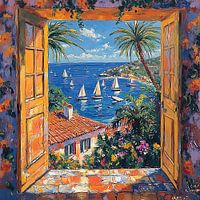 Henri Matisse inspire Mediterranean Open Window Mer