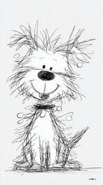 Kleine Hundekarikatur