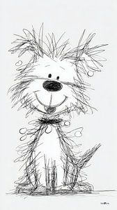 Kleine Hundekarikatur
