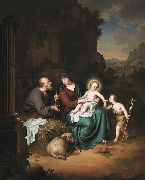 The Holy Family and Saint John the Baptist, Willem Van Mieris by Masterful Masters