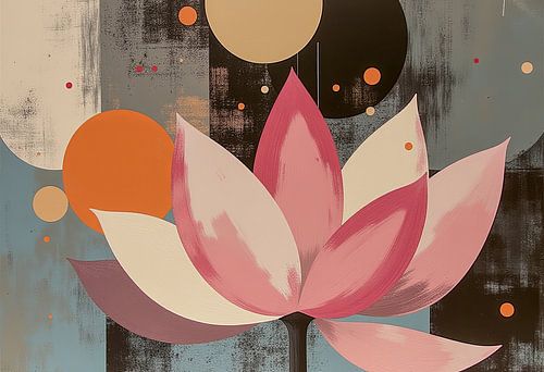 Modern painting with lotus.