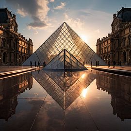 Louvre Museum Paris, France by TheXclusive Art