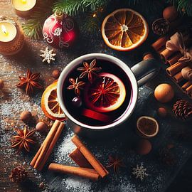 Mulled wine  and winter condiments by Laly Laura