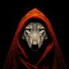 Le loup déguisé en Petit Chaperon rouge sur TheXclusive Art