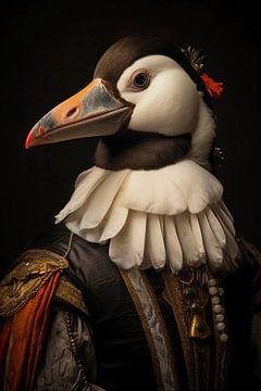 Portrait de canard de la Renaissance sur haroulita