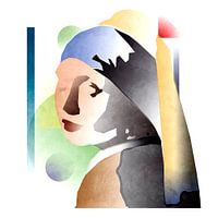 Abstract Meisje met de Parel