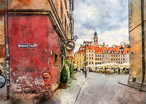 Warschau aquarel kunst #warsaw