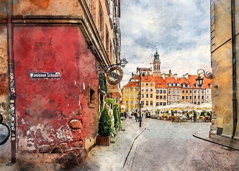 Warsaw watercolor art #warsaw by JBJart Justyna Jaszke