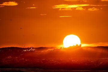 Zonsondergang aan zee van Stephan Zaun