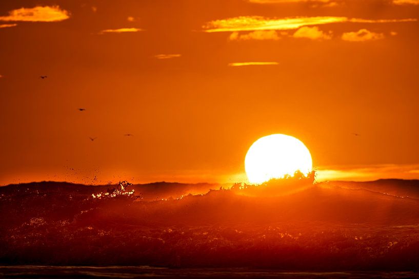 Zonsondergang aan zee van Stephan Zaun