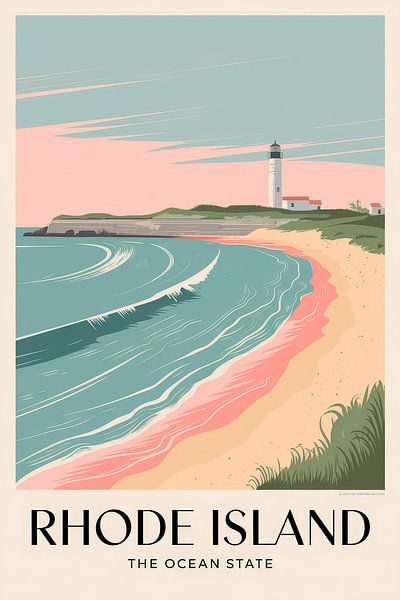 Rhode Island Vintage Travel Poster by Poster Art Shop