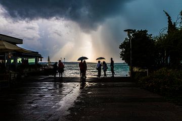 La pluie et le beau temps, en couleur sur de buurtfotograaf Leontien