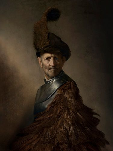 Soldaat in struisvogelveren