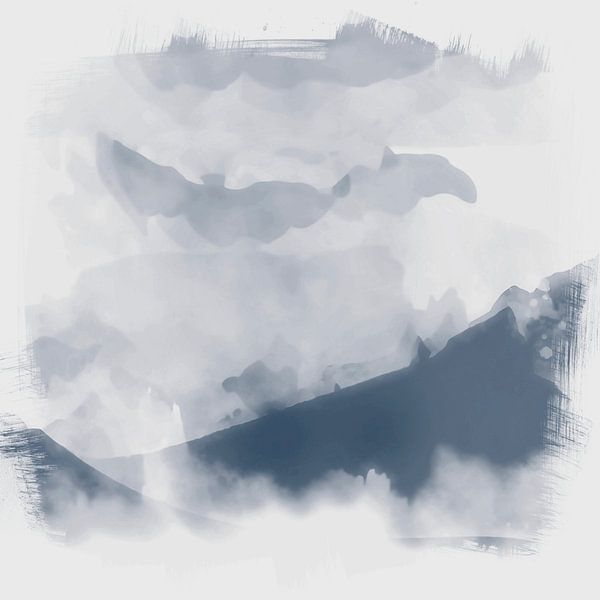 Japans berglandschap V van FRESH Fine Art