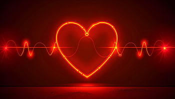 Helles Herz. Neon-Schild. Retro Neon Herz Zeichen auf lila Hintergrund. Design-Element für Happy Valentine's Day. Bereit für Ihr Design, Grußkarte, Banner. Vektor-Illustration.