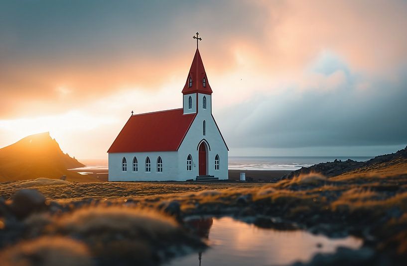 Kapelle in der Landschaft von fernlichtsicht