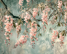 Goldenrain Malerei | Flüsternde goldene Blüten von Blumen Studio