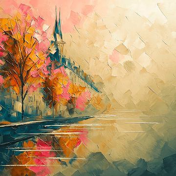 Where the tower meets the mist – autumn walk along the river by Karina Brouwer