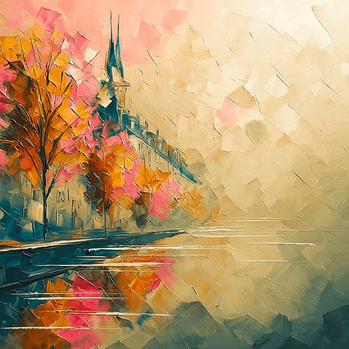 Waar de toren de nevel kust – herfstwandeling langs de rivier