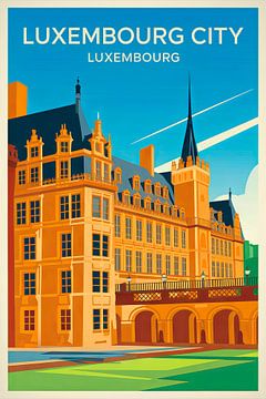 Stad: Luxemburg Stad Land: Luxemburg van Poster Art Shop
