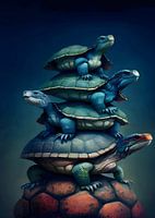 blauwe schildpad
