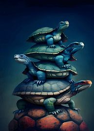 blaue Schildkröte von nayyara art