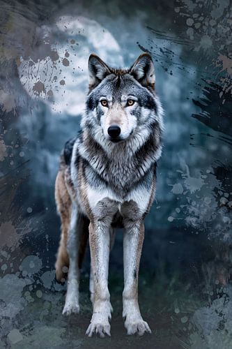 Loup réaliste dans la nature