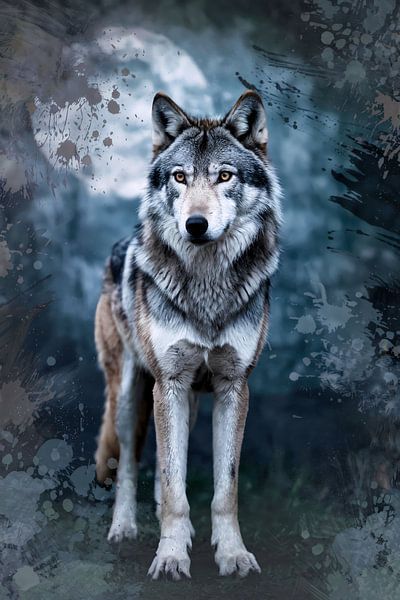 Loup réaliste dans la nature par Imperial Art House