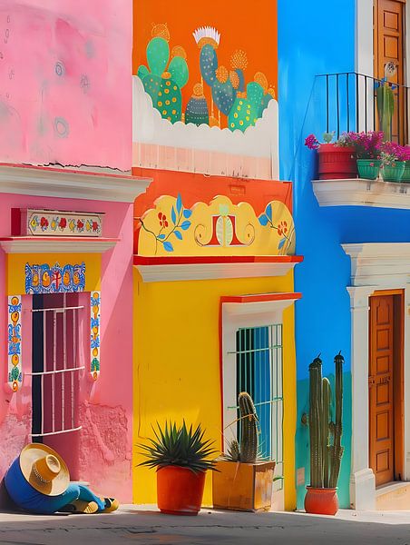 Kleurrijk Merida in Mexico van PixelPrestige