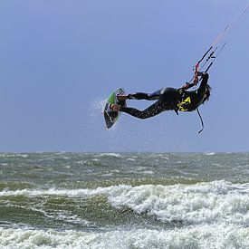 Texel - Kitesurfen van foto zandwerk
