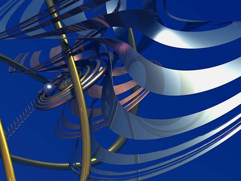 3d illustratie render fractal fantasie abstract van W J Kok