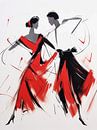 Flamenco Dansers Stijl Abstract van TOAN TRAN thumbnail