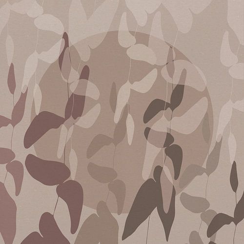 Botanische kunst in neutrale aardetinten nr. 4