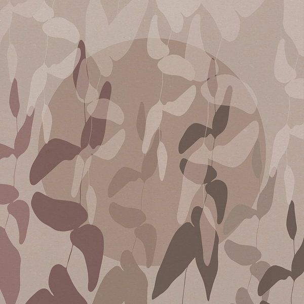 Botanische kunst in neutrale aardetinten nr. 4 van Dina Dankers