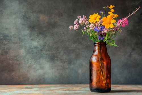 Bloemen in een glas