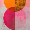 Cercles en rose, magenta, orange et or - 3 sur Marianne Ottemann - OTTI