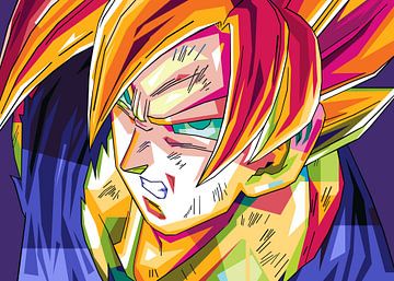 Dragon Ball Anime Goku Super Saiyan von Dico Hendry