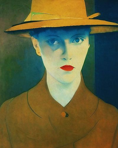 Vrouw die argwanend naar de wereld kijkt