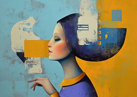 Weibliches Porträt | Gelassenheit in abstrakten Konturen von Zen und Mehr