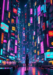 Nachtmarkt in der Cyberpunk-Stadt von jauhari picture graphic