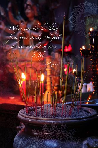 Incense Sticks In A hindu Temple