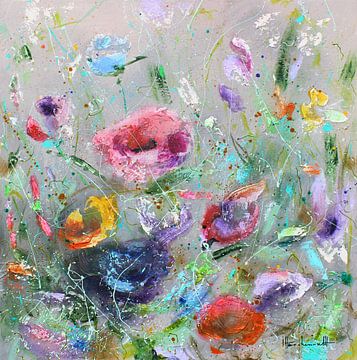 Wild flowers I van Atelier Paint-Ing