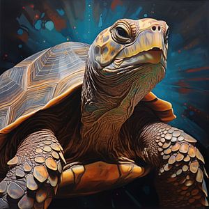 Portrait de tortue artistique sur The Xclusive Art