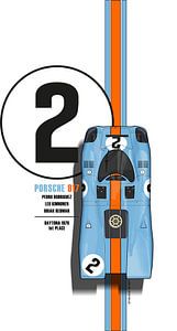 Porsche 917 Nr. 2 Blauw-Oranje van Theodor Decker