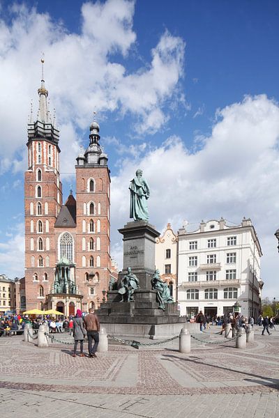 St. Mary's Church, Grote Marktplein, Oude Stad, Krakau, Polen van Torsten Krüger